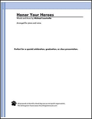 Honor Your Heroes Unison choral sheet music cover Thumbnail